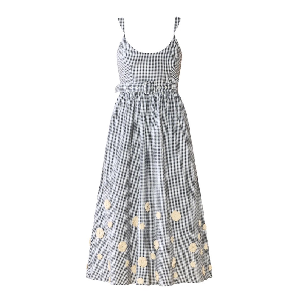 EDDY Katherine Dress in navy gingham